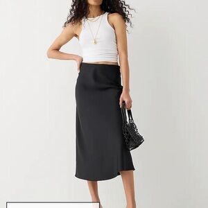 JCrew black slip skirt (like new)